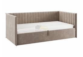 Кровать-софа с подъемным механизмом Твикс цвет велюра латте