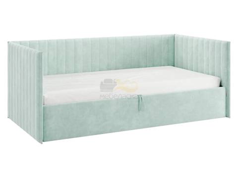 Кровать-софа с подъемным механизмом Твикс цвет велюра мята