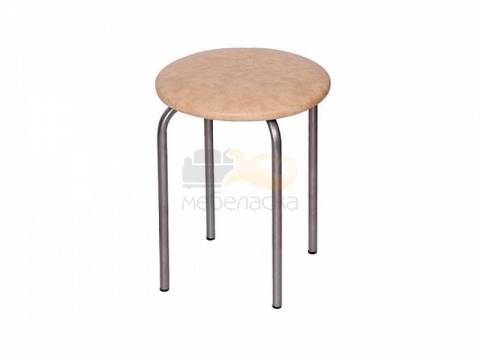 Табурет круглый Эконом 18 С бежевый/серый