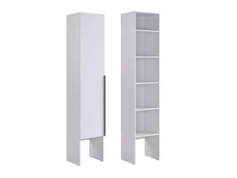 Шкаф однодверный L400 Баско белое дерево