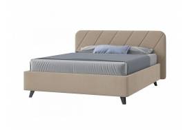 Кровать Николь с ПМ 1400х2000 мм микровелюр бежевый