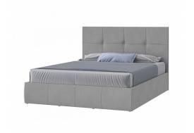Кровать Твист с ПМ 1200х2000 мм микровелюр светло-серый