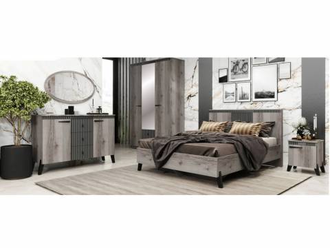 Спальня Ольга 3 дуб делано, лофт сильвер пэлас
