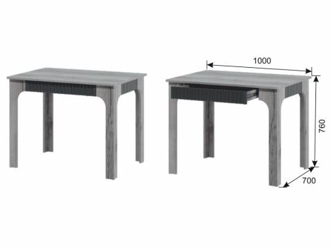 Стол обеденный Ольга 3 дуб делано