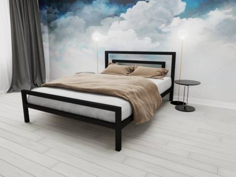 Кровать металлическая Куба 800 серая