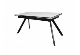 Стол раздвижной Атлант 1600 мрамор белый/черный муар