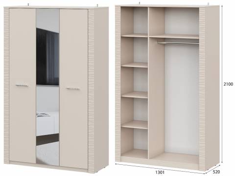 Шкаф комбинированный трехстворчатый Калипсо