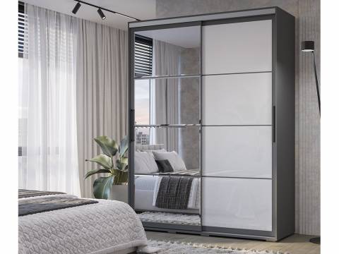 Шкаф-купе Крафт-6 ШКК-06 1,6 м графит