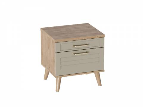 Тумба 2 ящика Гавана Светло-серый