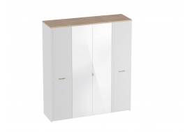 Шкаф четырехдверный Гавана Белый матовый