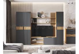 Гостиная модульная Роджина Графит, Дуб Крафт