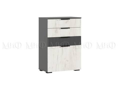 Комод (600) Роджина Дуб крафт Белый/Графит