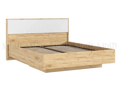 Кровать парящая 1600 Флэш (ортопед металл) Браш Вайт/Дуб Крафт