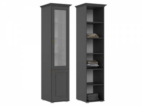 Пенал со стеклом Престиж-1 Графит структурный