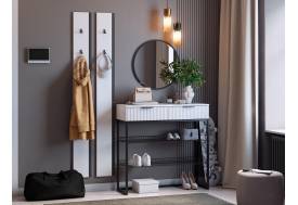 Прихожая Мебельсон К20 белое дерево/черный муар