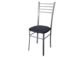 Стул Лайт ДХ-5 на серебряном каркасе обивка черный