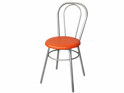 Стул №1 ДХ-8 без мягкой спинки обивка апельсин