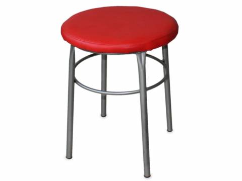 Табурет круглый ДХ-10 обивка красный