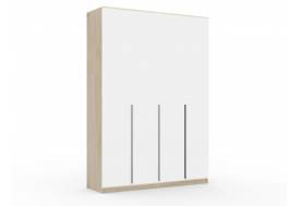 Шкаф Монблан New распашной 1600 4-х дверный Дуб сонома-Белый Шагрень