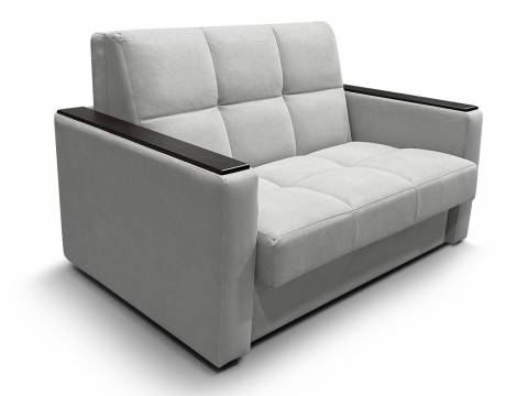 Диван Рэй 1200х2000 Клетка с прямыми подлокотниками с МДФ вивальди 14