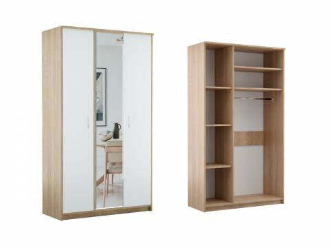 Шкаф 3-х створчатый Дуэт NEW с зеркалом