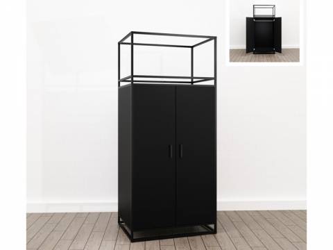 Шкаф для одежды (М-13) Лофт Черный