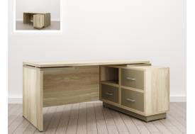 Стол для руководителя Дизайн Правый (Е-5) Eclectic eco Дуб рокпайл-Мокко