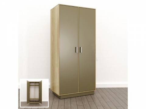 Шкаф глубокий для одежды (О-15) Eclectic lite Дуб рокпайл-Мокко