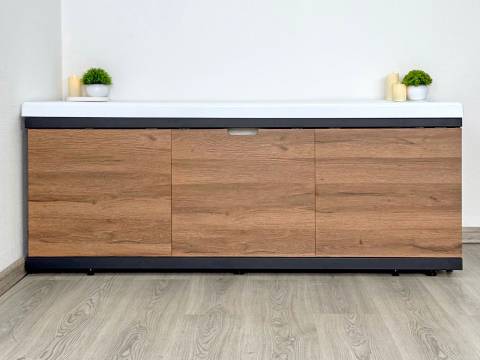 Экран под ванну МДФ Rita Black 1600мм дуб