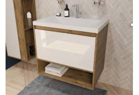 Тумба с раковиной Monaco Wood 600 1 ящик с нишей