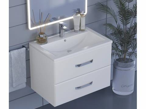 Тумба с раковиной Uperwood Foster белая 70 см