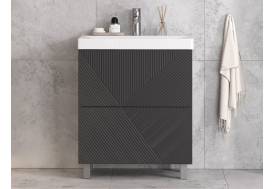Тумба с раковиной Edge 80 напольный графит