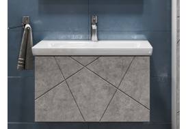 Тумба Geometry 700-0-1 Como навесная бетон