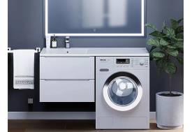 Тумба под стиральную машину Uperwood Tanos 60 см подвесная левая белый