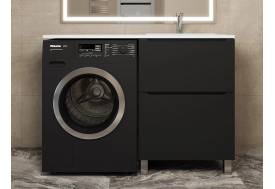 Тумба под стиральную машину Uperwood Tanos 60 см, напольная, 2 ящика, черная