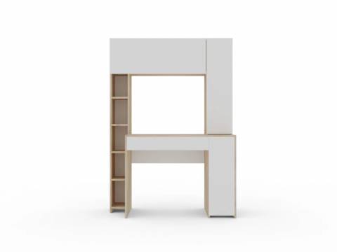 Стол письменный Монблан с надстройкой Дуб сонома-Белый