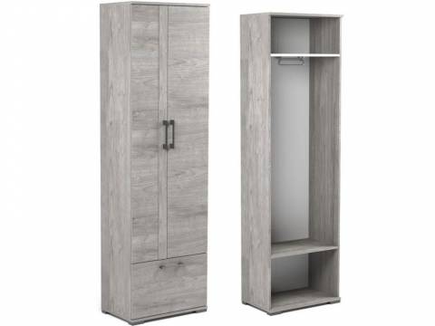 Шкаф Д-2 для одежды Денвер Риббек серый