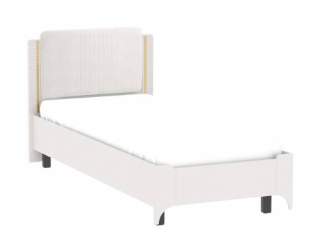 Кровать 900 Сиде Белый (Велюр) без основания