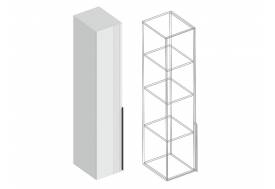 Пенал Вита надстройка белый лофт