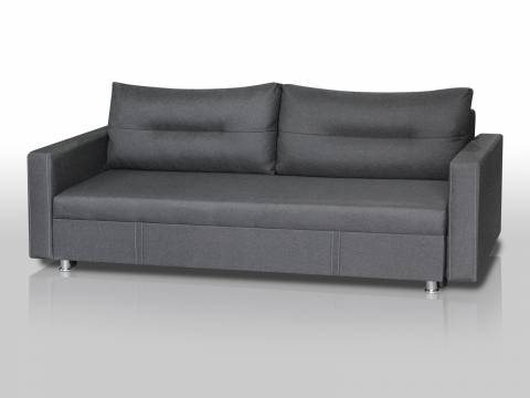 Диван Комфорт с прямыми подлокотниками рогожка графит