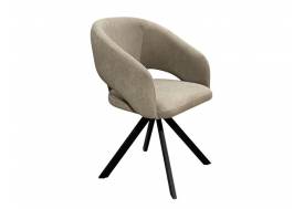Стул Мартин 360 поворотный велюр brendy latte-каркас металл черный
