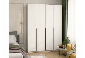 Шкаф 4-хстворчатый с доводчиками Лион белый