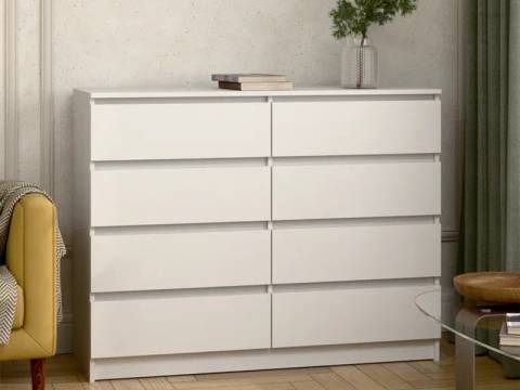 Комод 1200 8 ящиков белый
