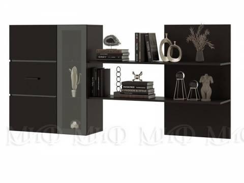 Шкаф навесной с полкой Николь Черный